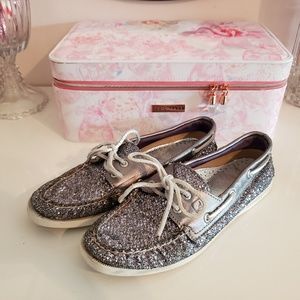 Silver sparkle Sperry's